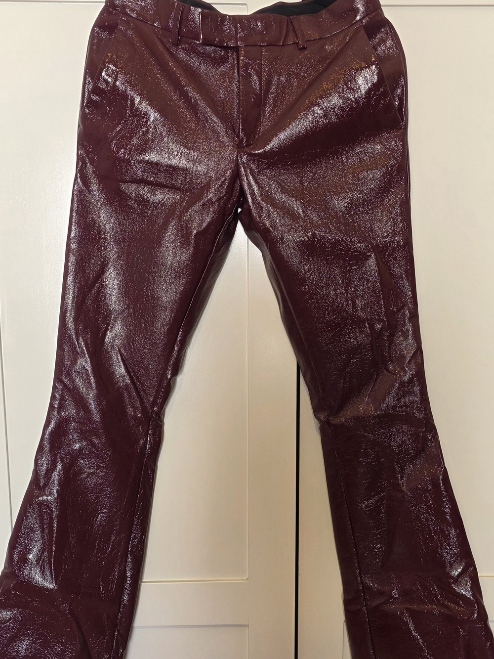 ASOS Glossy Wine-Red Men's Trousers